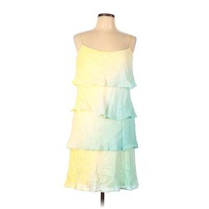 EUC Nine West Ombre Tiered Silk Dress Size 12